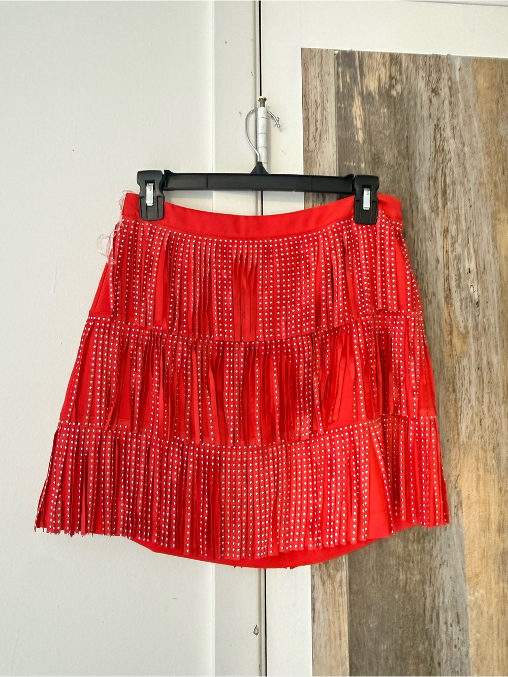 Red Fringe Skirt